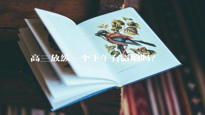 高三放纵一个下午有影响吗？